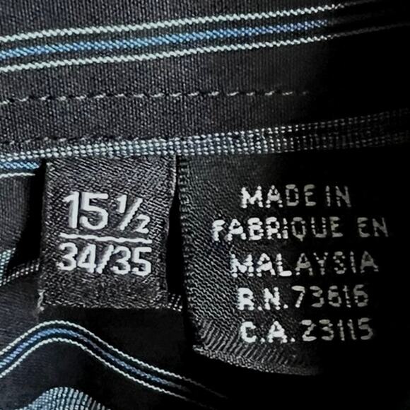 Hugo Boss Shirt in Blue/Black | Size 15.5 (34/35) - Picture 7 of 7